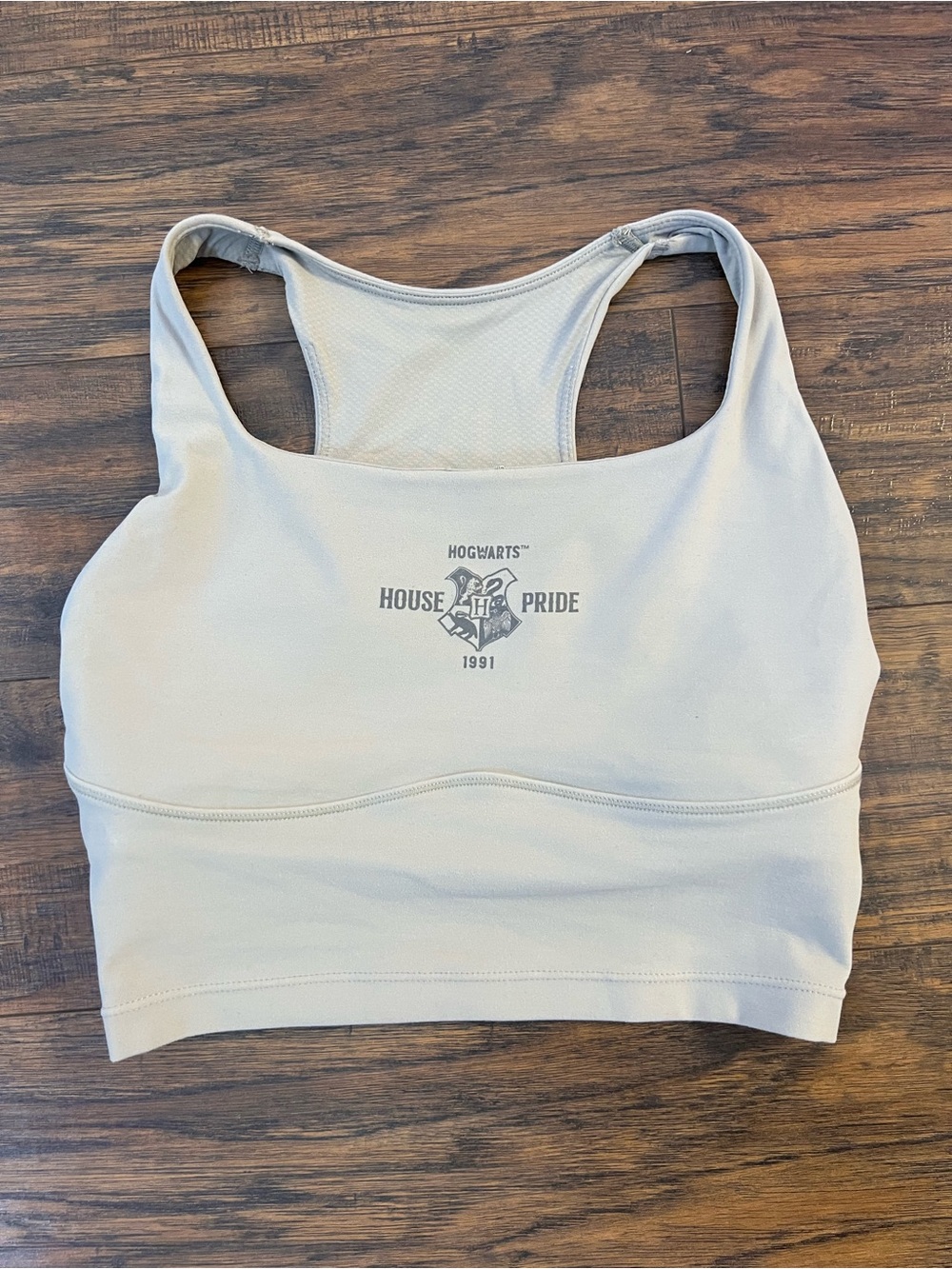 House Pride Cream Racerback Sports Bra